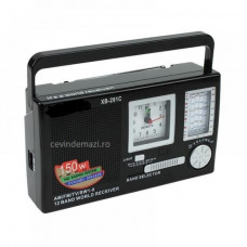 Radio portabil cu ceas XB-291c, 12 frecvente radio